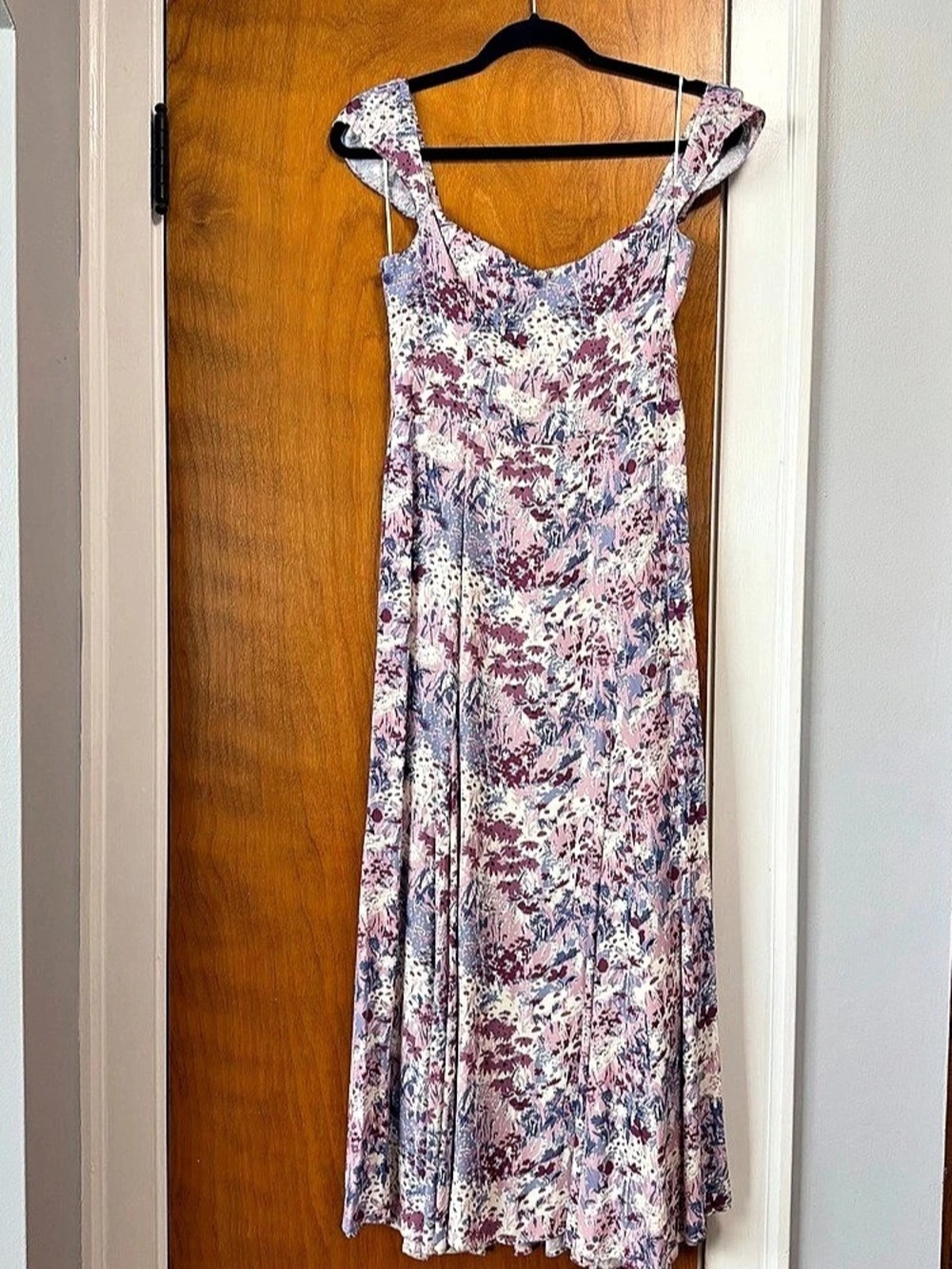 Reformation Twilight Dress Floral Maxi Pink & Purple Size 4